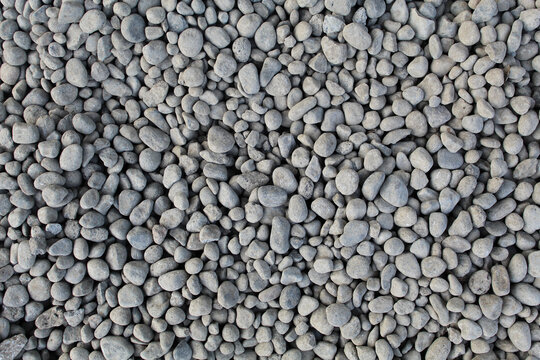 Gravel texture as background, flat lay or top view