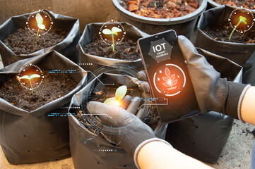 The concept of using AI and smart farming..