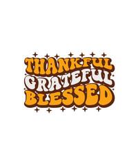 Thanksgiving Retro SVG Cut File Design, Thanksgiving Retro Design