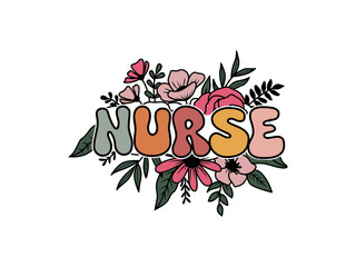Nurse Groovy Sublimation Shirt Design