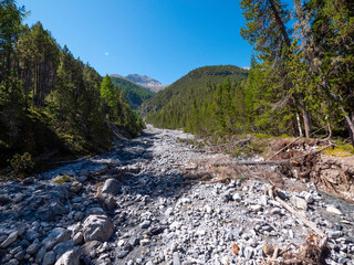 River bed in the swiss national park