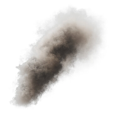 Smoke isolated transparent background 3d rendering
