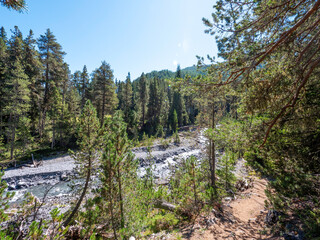 River bed in the swiss national park