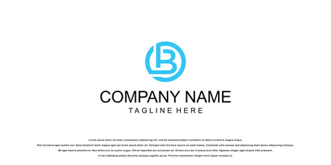 Simple letter B logo design with modern concept  premium vector © arif