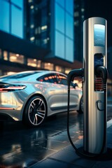 Electric Vehicle Charging Station. EV Charging Point.