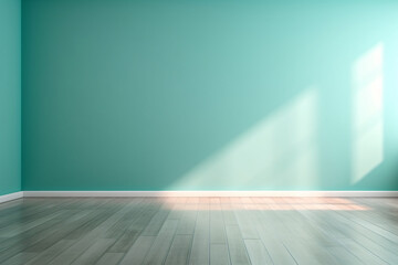 Blank light green gradient background for product display. green backdrop or empty studio with room floor. copy space