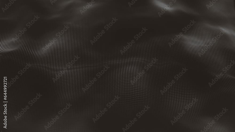 Poster abstract minimal mesh waving background/ 4k animation of an abstract fractal background with mesh su