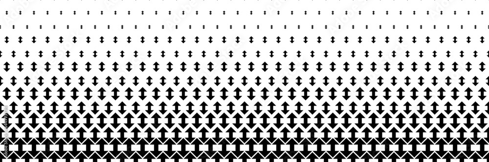 Aufkleber horizontal black halftone of arrow design for pattern and background.