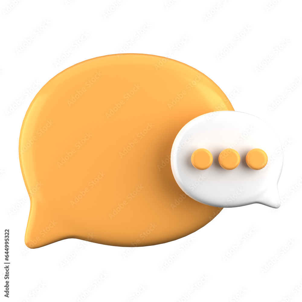 Fototapete 3d rendering of speech bubble messages, social media communication concept, chat box in social netwo