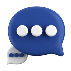 3d rendering of  Speech bubble messages, social media communication concept, chat box in social network and messenger. fit for 3d technology design assets