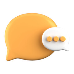 3d rendering of  Speech bubble messages, social media communication concept, chat box in social network and messenger. fit for 3d technology design assets