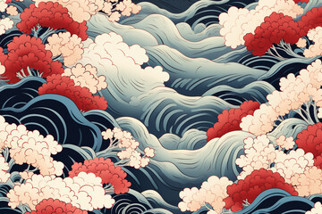 ancient japanese art pattern illustration photo