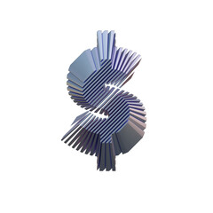 Bold Turbine Abstract 3D Alphabet or Lettering