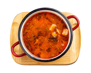 Pot of Hungarian goulash