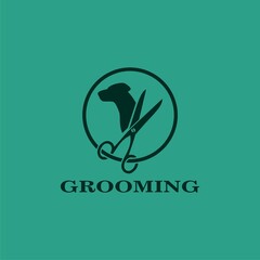 Pet logo for grooming studio template.