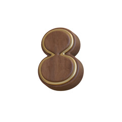 Art deco Wooden Decoration 3D Alphabet or Lettering