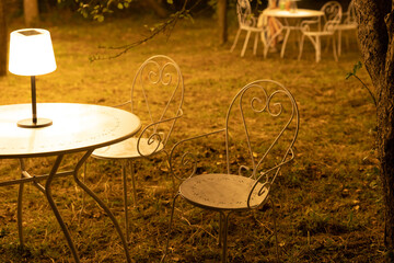 Vintage white garden furniture set  