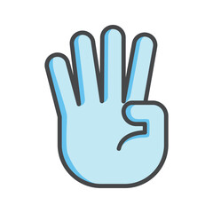 Hand icon vector on trendy design