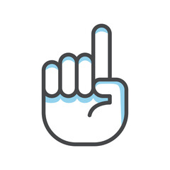 Hand icon vector on trendy design