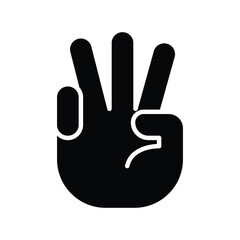 Obraz premium Hand icon vector on trendy design