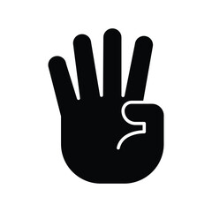 Hand icon vector on trendy design
