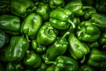 Sweet green bell pepper, eat local, organic market food
