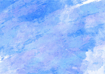 冷たそうな水彩風の青と水色と紫の背景素材