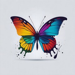 butterfly illustrations on a white background