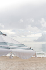 umbrella on the beach in Mexico © Leslie Rodriguez