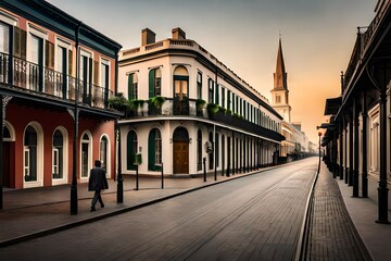Fototapeta premium street in the town country