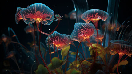 Fototapeta premium nature insectivorous plant detail close up