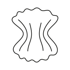 black and white farfalle isolated on white