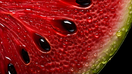 Close up Concept Art of a Juicy Watermelon, Generative AI