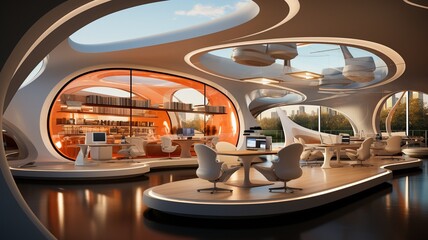 Obraz premium Office in the future.