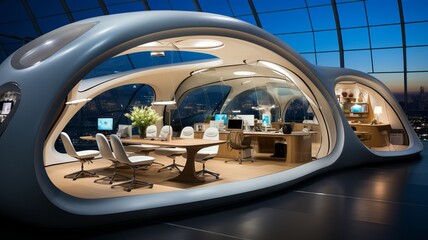Obraz premium Office in the future.