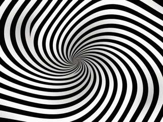 A black and white spiral design on a contrasting background