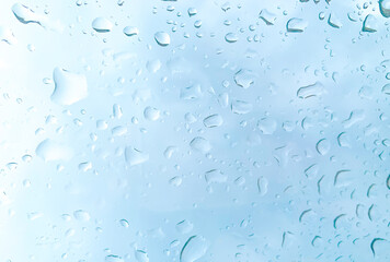 Dew drops on the glass.