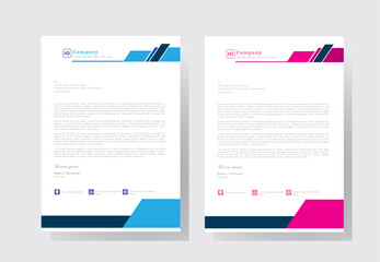 Business letterhead templates for your project design, modern letter head design - Vector illustration.