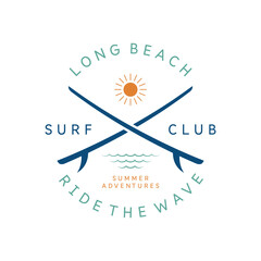Surfboard Vintage Logo Template.