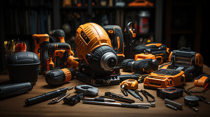 Fototapeta premium Various construction tools.