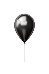 Obraz premium black helium balloon. Birthday balloon flying for party and celebrations. Isolated on white background. Generative AI