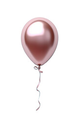 pink helium balloon. Birthday balloon flying for party and celebrations. Isolated on white background. Generative AI