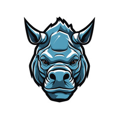 
Vector rhino head mascot logo template