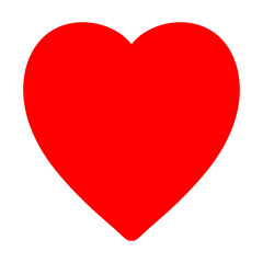 Heart shaped sticker with red color