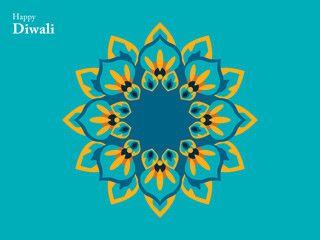 happy diwali hindu traditional ornament lamp festival india element mandala chinese buddha ethnic