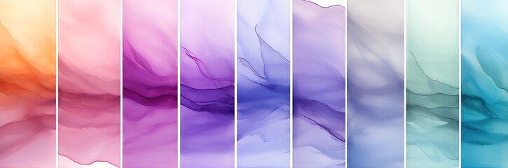Set of abstract backgrounds. Each background is isolated. Gentle colors