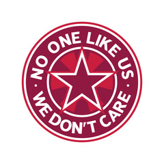 vector red star typography logo design for your brand