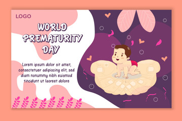 banner template World Prematurity day health care pregnancy aware breast cancer month