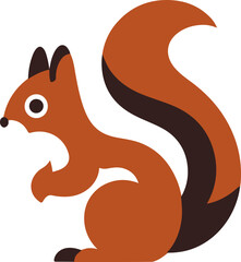 Red squirrel flat icon