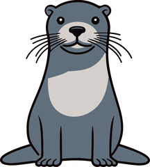 River otter flat icon